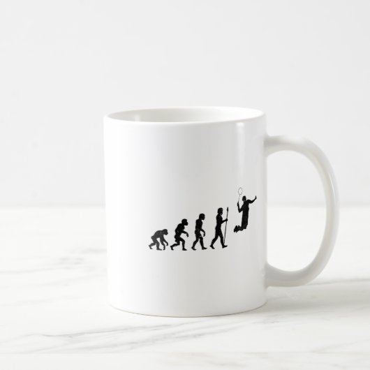 Mug L'Évolution D'Un Joueur De Badminton - Drôle (Droite)