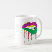 Mug Lèvres à goutte Mardi Gras (Devant droit)