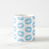 Mug Lèvres Bleues, Motif De Lèvres, Bleu, Baiser (Centre)