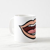 Mug Lèvres Bouche Ouverte Dents Langue (Devant gauche)
