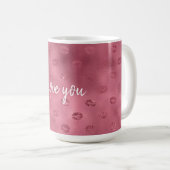 Mug Lèvres brillantes roses (Devant droit)