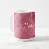 Mug Lèvres brillantes roses (Devant gauche)