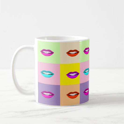Mug Lèvres d'art pop (Gauche)