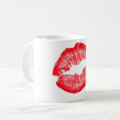 Mug Lèvres de baiser de rouge (Devant gauche)