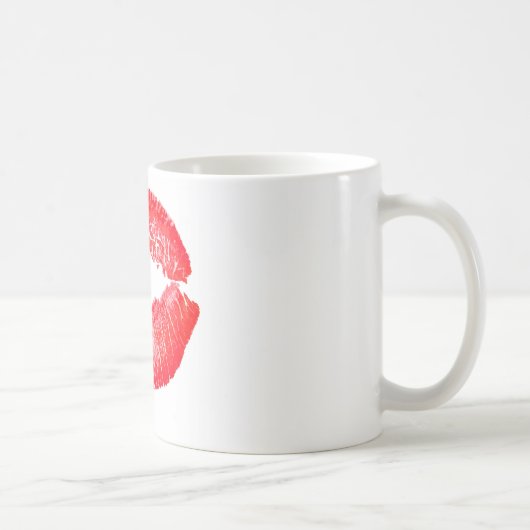Mug Lèvres de baiser de rouge (Droite)