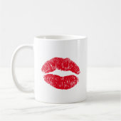 Mug Lèvres de baiser rouges (Gauche)
