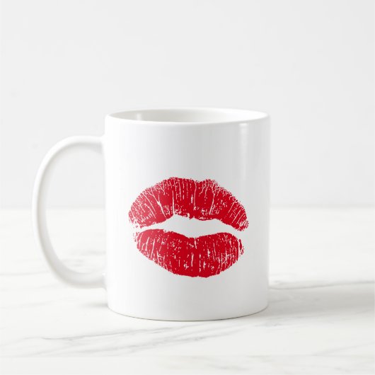 Mug Lèvres de baiser rouges (Gauche)