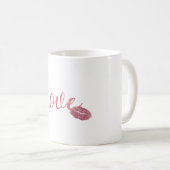 Mug Lèvres de Parties scintillant d'amour rose (Devant droit)