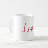 Mug Lèvres de Parties scintillant d'amour rose (Devant gauche)