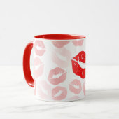 Mug Lèvres de rouge à lèvres (Devant gauche)
