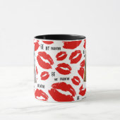 Mug Lèvres de Saint-Valentin modernes pour couple avec (Centre)
