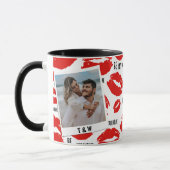 Mug Lèvres de Saint-Valentin modernes pour couple avec (Gauche)
