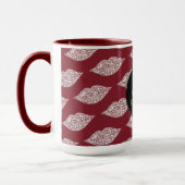 Mug Lèvres Diamond Blanc Rouge (Gauche)