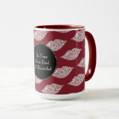 Mug Lèvres Diamond Blanc Rouge (Devant droit)