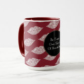 Mug Lèvres Diamond Blanc Rouge (Devant gauche)