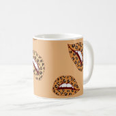 Mug lèvres Empreintes de léopard sans couture motif, l (Devant droit)