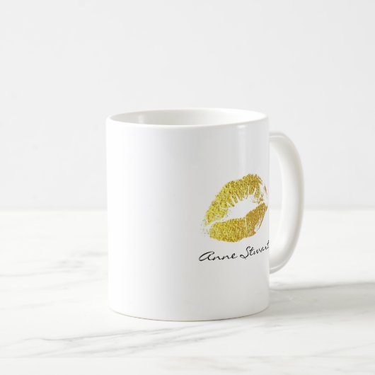 Mug Lèvres en or (Devant droit)