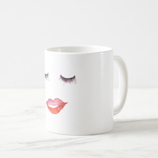 Mug Lèvres et cils (Devant droit)