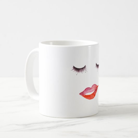 Mug Lèvres et cils (Devant gauche)