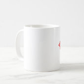 Mug Lèvres et feuille d'or XOXO d'aquarelle (Devant gauche)