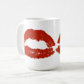 Mug Lèvres Pop Art Rouges (Devant gauche)