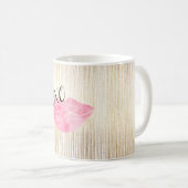 Mug Lèvres roses d'aquarelle de XOXO (Devant droit)