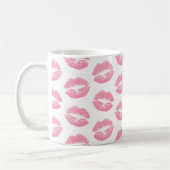 Mug Lèvres Roses, Motif De Lèvres, Rouge Rose, Baiser (Gauche)