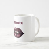 Mug Lèvres Rouge Magenta Bourgogne (Devant droit)