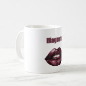 Mug Lèvres Rouge Magenta Bourgogne (Devant gauche)