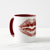 Mug Lèvres rouges cerise Kiss (Devant gauche)