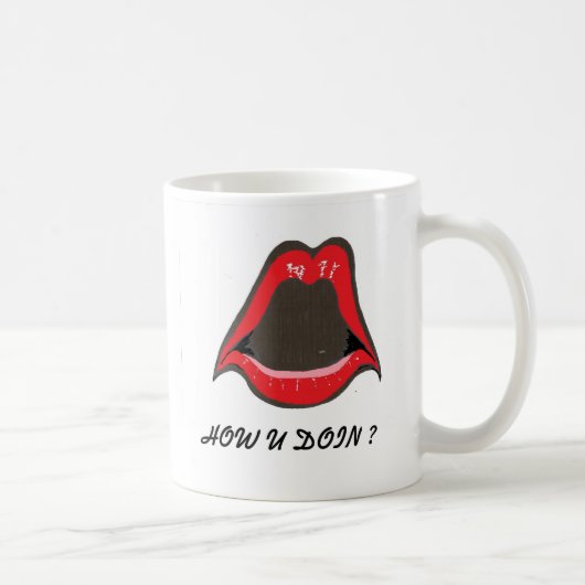 Mug lèvres rouges, COMMENT VOUS DOIN ? (Droite)