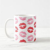 Mug Lèvres rouges et roses, Motif des lèvres, bâton à  (Gauche)