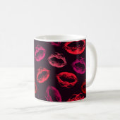 Mug Lèvres rouges imprimer motif transparent (Devant droit)