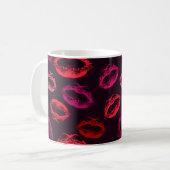 Mug Lèvres rouges imprimer motif transparent (Devant gauche)