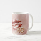 Mug Lèvres Rouges Kiss XO (Devant droit)
