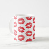 Mug Lèvres Rouges, Motif De Lèvres, Rouge Lèvres, Bais (Devant gauche)