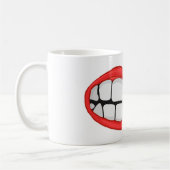 Mug lèvres rouges sourire avec de grandes dents (Gauche)