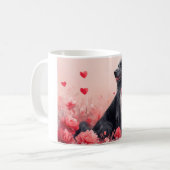 Mug Lévrier Afghan avec des Roses - Saint-Valentin (Devant gauche)