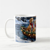 Mug Lévrier Afghan Noël Bateau Vacances (Gauche)