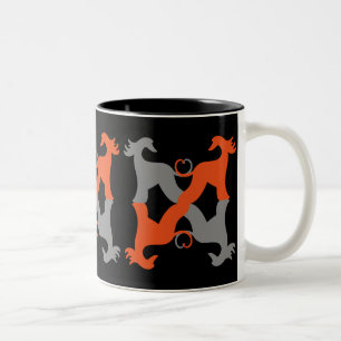 Mug Lévrier Afghan Tweekleurige Koffiemok