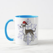 Mug Lévrier de Noël/whippet/lévrier italien (Gauche)