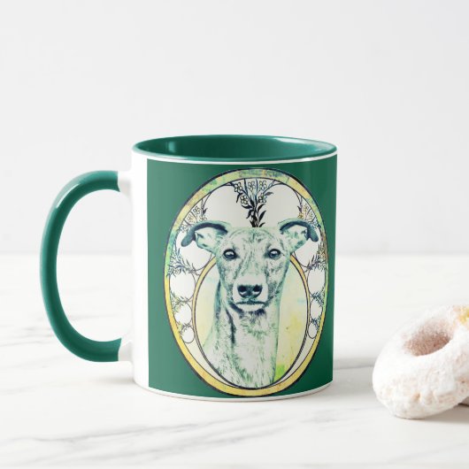 Mug Lévrier délicat (Avec donut)