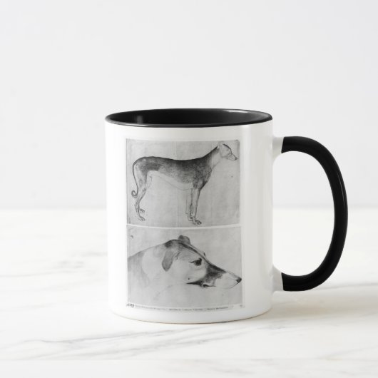 Mug Lévrier et tête d'un lévrier (Droite)