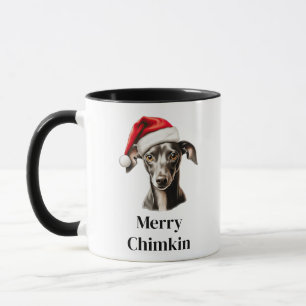 Mug Lévrier italien Chapeau de Père Noël Noël