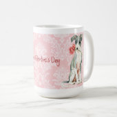 Mug Lévrier italien de rose de Valentine (Devant droit)