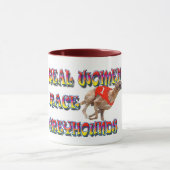 Mug Lévriers 2 de course de vraies femmes (Centre)