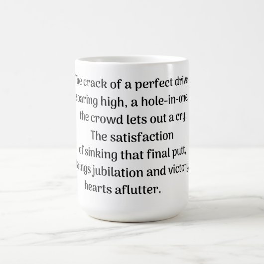 Mug L'excitation de Golfer (Centre)