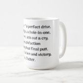 Mug L'excitation de Golfer (Devant droit)