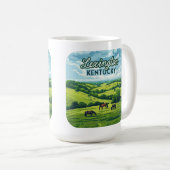 Mug Lexington Kentucky Horloges Bluegrass Fermes Vinta (Devant droit)