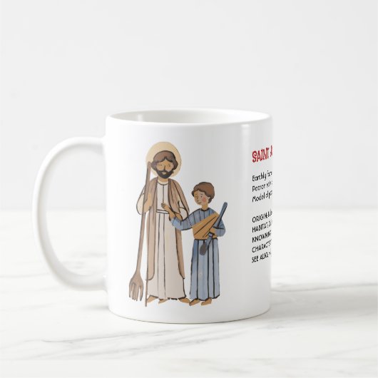 Mug Lexique de Saint Joseph – Modèle de Dévotion (Gauche)